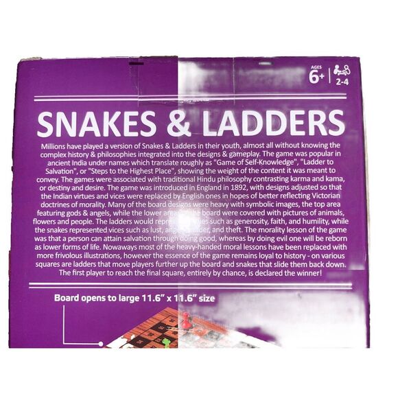 Ambassador Folding Wood Snakes & Ladders Set Brand new - Picture 3 of 4